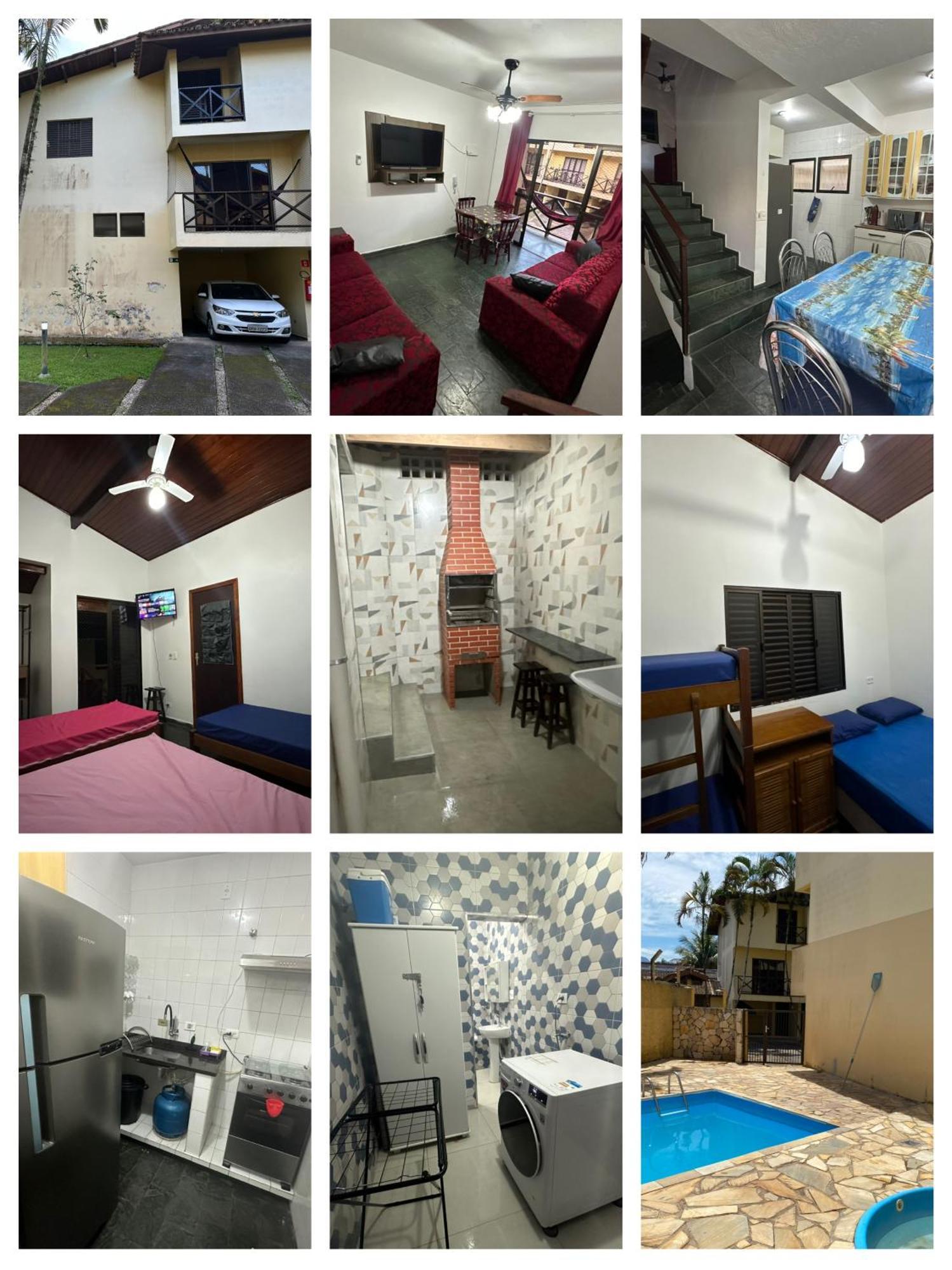 Triplex Piscina Churrasqueira Lava E Seca Wi-Fi E 2 Tvs Em Condominio Com 90M2 No Centro De Ubatuba Exterior photo